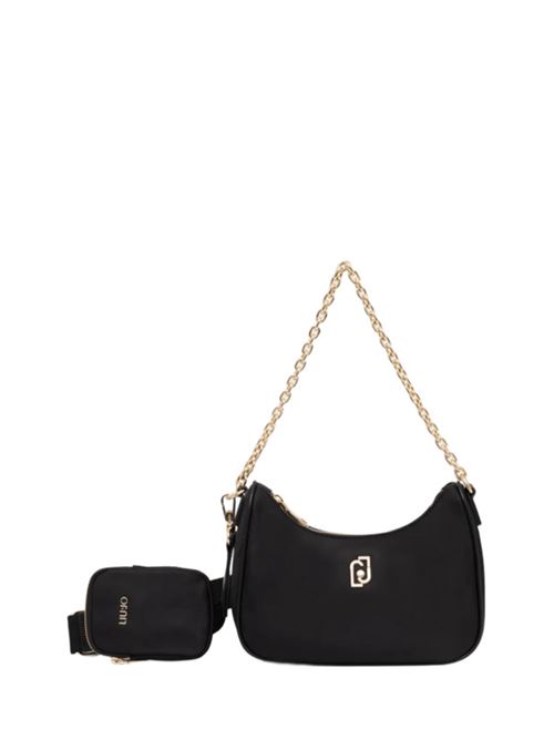 borsa donna a spalla/tracolla charm nylon nera LIU JO | AA5180-T455922222